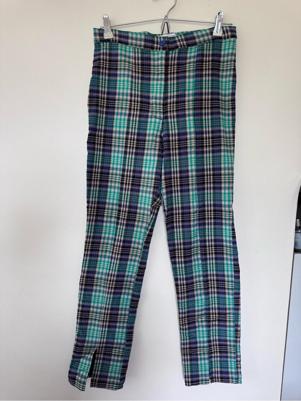 Urban Outfitters Green and Blue Plaid Kids Pajama Bottoms